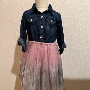 Lilt Dark Denim Jacket with Pink Heart Logo